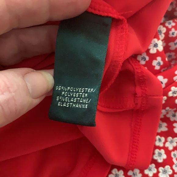 Ralph Lauren wrap & ruched dress coral 20W NWOT. - Picture 5 of 5